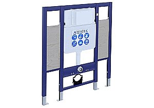 Инсталляция для унитаза Aquatek INS-0000015 с кнопкой KDI-0000028 белая/хром купить в интернет-магазине сантехники Sanbest