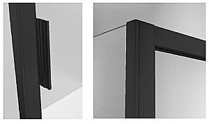 Душевая дверь Aquanet Pleasure AE60-N-160H200U-BT 160 стекло прозрачное/профиль черный купить в интернет-магазине Sanbest