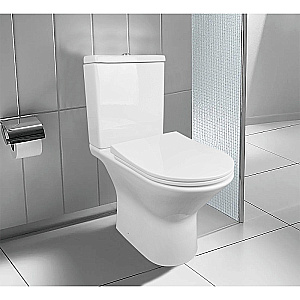 Унитаз напольный Azario Fretta new AZ-1223 белый, безободковый, с бачком, с крышкой микролифт купить в интернет-магазине Sanbest