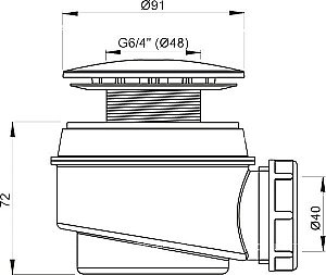 Сифон для поддона KollerPool A47CR-60 купить в интернет-магазине сантехники Sanbest