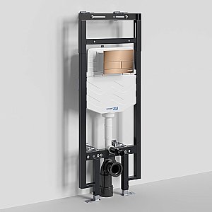 Система инсталляции для унитаза WasserKraft Dinkel 58TLT.010.ME.RG04 с кнопкой розовое золото купить в интернет-магазине сантехники Sanbest