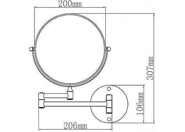 Зеркало косметическое Aquanet Lvyi 1309 купить в интернет-магазине сантехники Sanbest