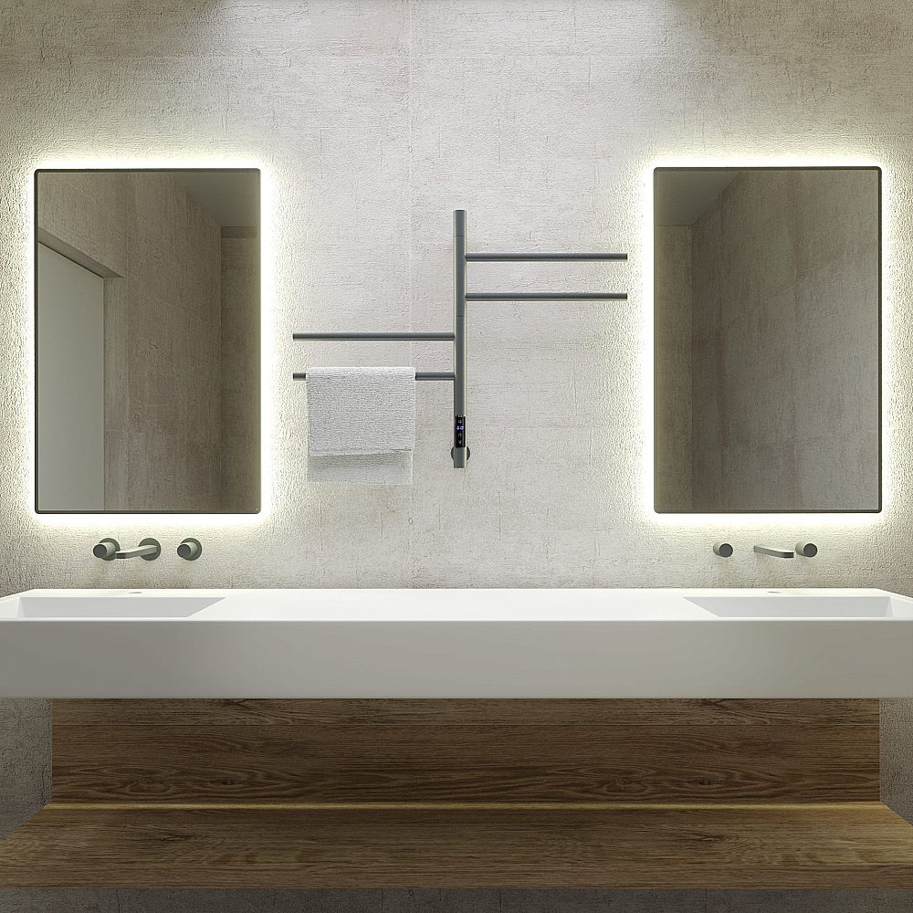 Полотенцесушитель Vincea 43х60 VTD-1S1CGE графит купить в интернет-магазине сантехники Sanbest