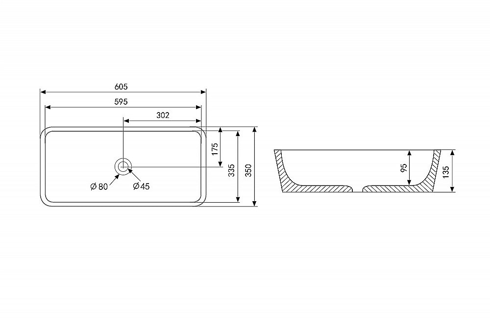 Раковина накладная ABBER Rechteck AC2204MBG зеленая матовая купить в интернет-магазине Sanbest
