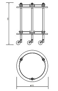 Столик Migliore Cristalia ML.CRS-60.249.CR хром/Swarovski купить в интернет-магазине сантехники Sanbest