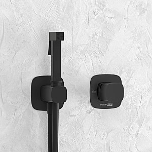 Гигиенический душ WasserKRAFT Nuthe 9100 SET2876 черный Soft-touch купить в интернет-магазине сантехники Sanbest