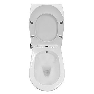 Унитаз моноблок с функцией биде Azario Brusco AZ-1085B белый, безободковый, с крышкой микролифт купить в интернет-магазине Sanbest