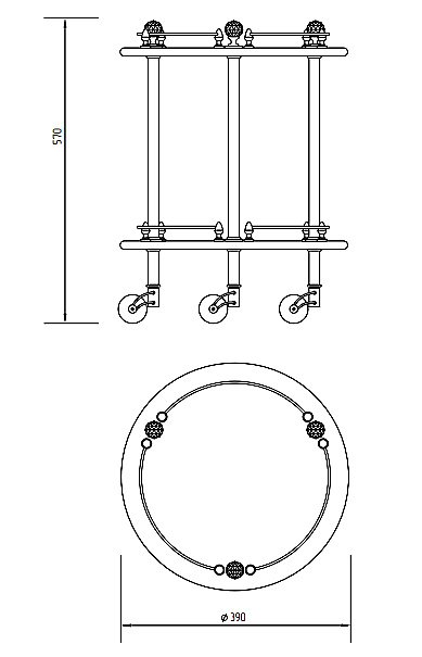 Столик Migliore Cristalia ML.CRS-60.249.CR хром/Swarovski купить в интернет-магазине сантехники Sanbest