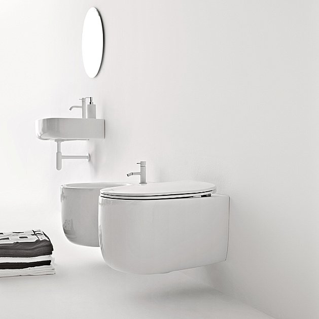 Унитаз подвесной Kerasan Nolita 5314 белый, безободковый купить в интернет-магазине Sanbest