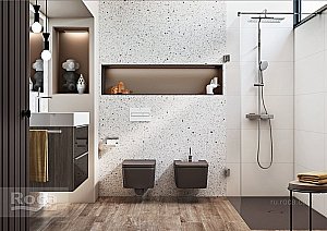 Тумба с раковиной Roca Inspira 851077403 100 зеркальный для ванной в интернет-магазине Sanbest