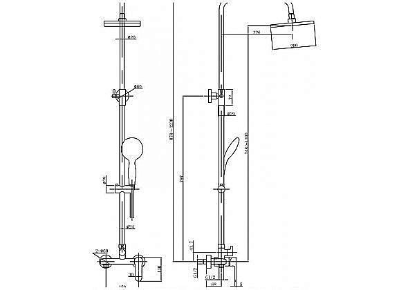 Душевая система Aquanet Passion S2 купить в интернет-магазине сантехники Sanbest