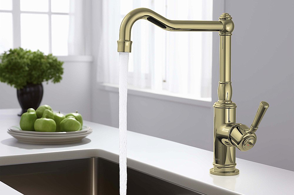 Смеситель для кухни Aquatek Классик AQ1580PG золото полированное купить в интернет-магазине сантехники Sanbest