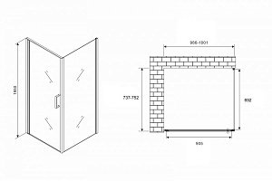 Душевой уголок ABBER Sonnenstrand AG04100-S75 100x75 стекло прозрачное/профиль хром купить в интернет-магазине Sanbest