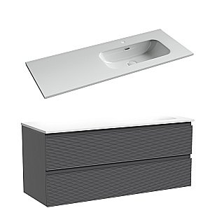 Тумба с раковиной Sancos Folk FL120GS/CN7006 120 Grey soft для ванной в интернет-магазине Sanbest