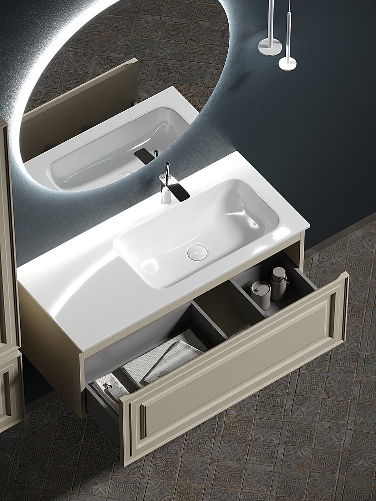 Тумба с раковиной Sancos Very VR100RCE + CN7015 100 для ванной в интернет-магазине Sanbest