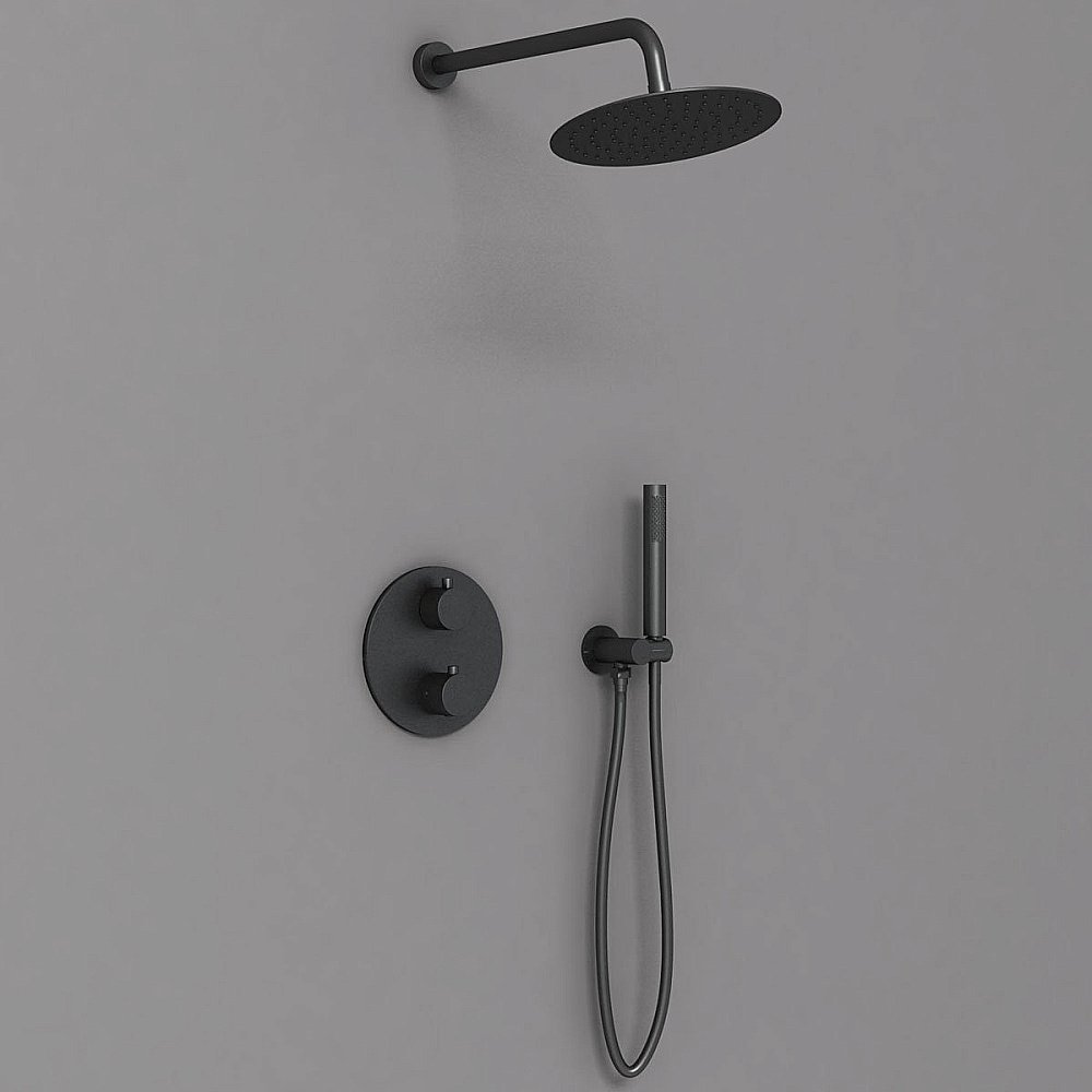 Душевая система Vincea VSFW-101TMB черная матовая купить в интернет-магазине сантехники Sanbest