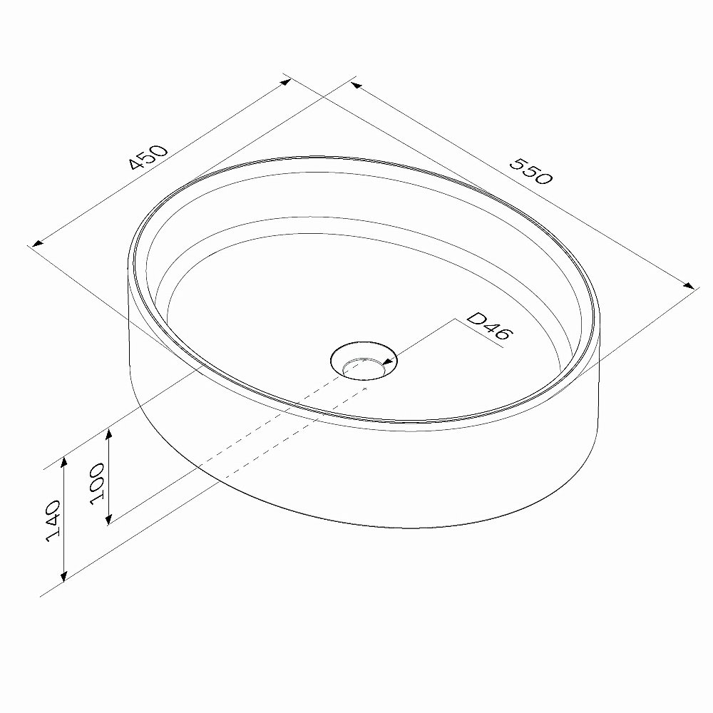 Раковина накладная AM.PM Func 55 M8FWCC20550WG белая купить в интернет-магазине Sanbest