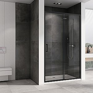 Душевая дверь Abber SCHWARZER DIAMANT 130 прозрачная/черный купить в интернет-магазине Sanbest