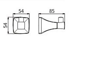 Крючок CeramaLux Domino 95401 хром купить в интернет-магазине сантехники Sanbest