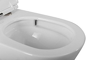Унитаз подвесной Cezares Liner-Tor CZR-3808-53-TH-TOR/SC белый, безободковый, с крышкой микролифт, слив торнадо купить в интернет-магазине Sanbest
