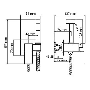 Гигиенический душ со смесителем WasserKraft A71738 купить в интернет-магазине сантехники Sanbest