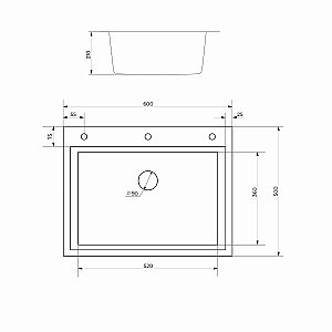 Кухонная мойка CeruttiSpa GLORIA60B nano black CT11258 графит купить в интернет-магазине сантехники Sanbest