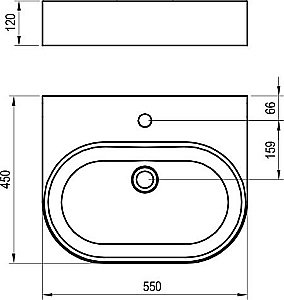 Раковина накладная Ravak CERAMIC 55 O SLIM Wall XJX01155004 купить в интернет-магазине Sanbest
