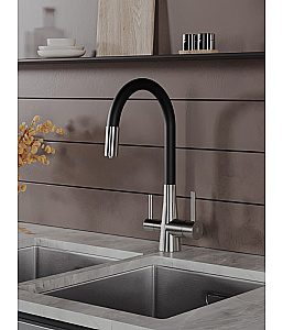 Смеситель для кухни Agger Elegant A3230322 сатин матовый купить в интернет-магазине сантехники Sanbest