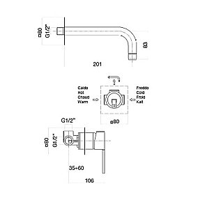 Смеситель для раковины Webert Sax Evolution SE830606740 белый матовый купить в интернет-магазине сантехники Sanbest