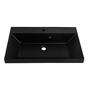 Тумба с раковиной BelBagno 70 MARINO-700-2C-PIA-BL-P+BB700/450-LV-ART-AST-NERO Bianco Lucido для ванной в интернет-магазине Sanbest
