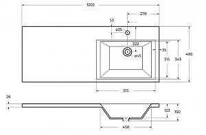 Тумба с раковиной BelBagno KRAFT-LVD 580/1200 Bianco Opaco для ванной в интернет-магазине Sanbest