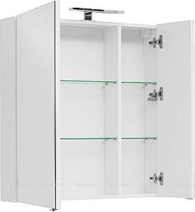 Зеркальный шкаф Aquanet Орлеан 75 белый купить в интернет-магазине сантехники Sanbest