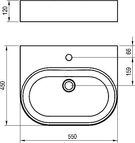 Раковина накладная Ravak CERAMIC 55 O SLIM Wall XJX01155004 купить в интернет-магазине Sanbest