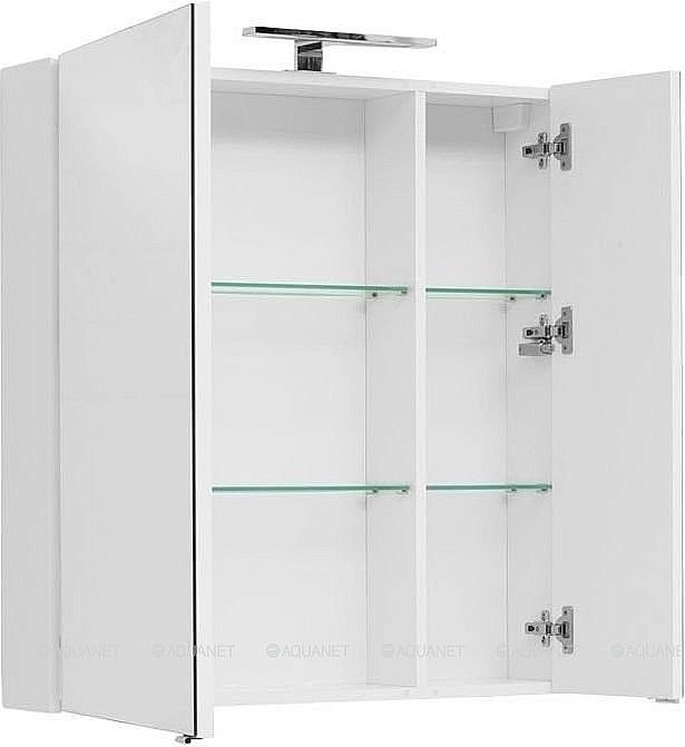 Зеркальный шкаф Aquanet Орлеан 75 белый купить в интернет-магазине сантехники Sanbest
