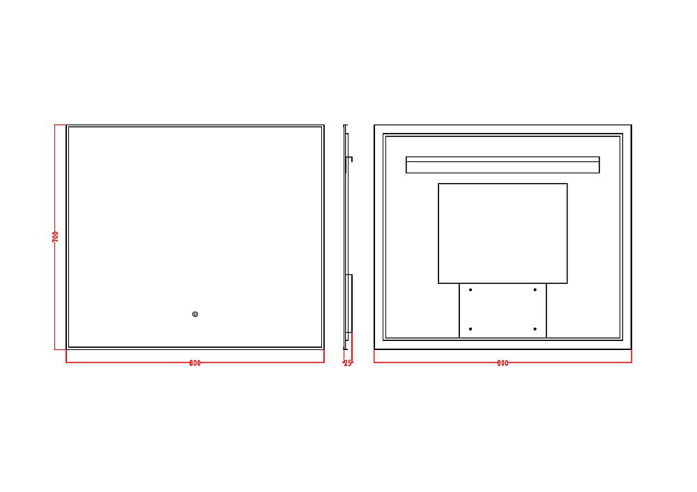 Зеркало Boheme Modern 80х70 543-080-MG золото матовое в ванную от интернет-магазине сантехники Sanbest