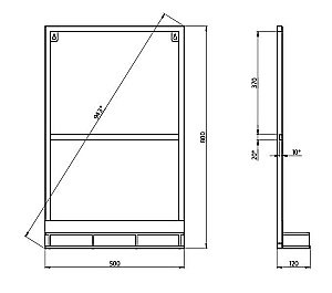 Зеркало Grossman Метрис 205001 50 черный в ванную от интернет-магазине сантехники Sanbest