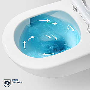 Унитаз подвесной BelBagno Amanda-Tor BB051CH-TOR-FC/SC белый, безободковый, слив-торнадо купить в интернет-магазине Sanbest