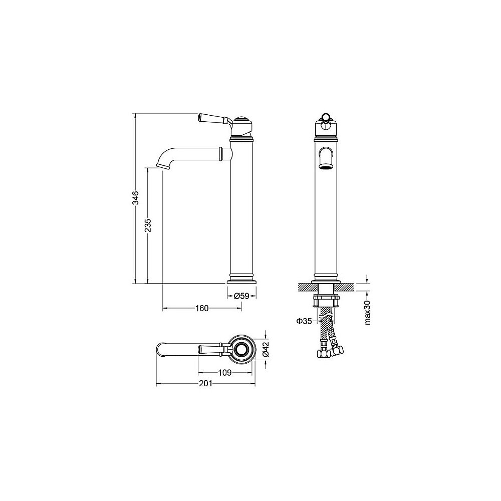 Смеситель для раковины Aquatek Классик AQ1504CR хром купить в интернет-магазине сантехники Sanbest