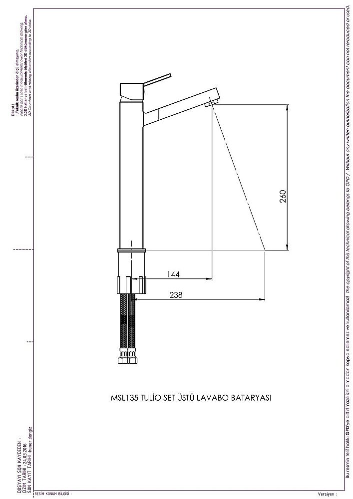Смеситель для раковины GPD TULIO MSL135 купить в интернет-магазине сантехники Sanbest