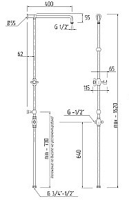 Душевая система Caprigo Parts бронза купить в интернет-магазине сантехники Sanbest