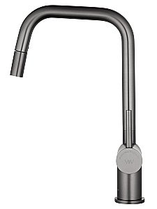 Смеситель для кухни с выдвижным изливом WONZON & WOGHAND, Темный графит (WW-6018-BGG) купить в интернет-магазине сантехники Sanbest