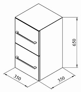 Шкаф подвесной De Aqua Тока 2D 167450 35 белый для ванной в интернет-магазине сантехники Sanbest