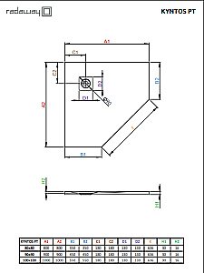 Душевой поддон Radaway Kyntos PT 90x90 HKPT9090-54 черный купить в интернет-магазине Sanbest