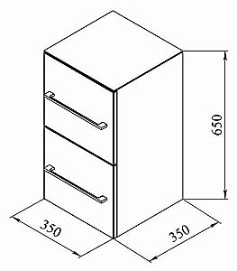 Шкаф подвесной De Aqua Тока 2D 167450 35 белый для ванной в интернет-магазине сантехники Sanbest