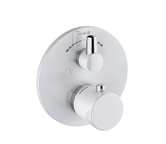 Смеситель для душа Kludi Balance 528109175 белый матовый/хром купить в интернет-магазине сантехники Sanbest