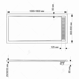 Душевой поддон RGW STM-G Stone Tray 90x100 купить в интернет-магазине Sanbest