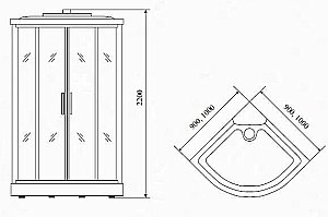 Душевая кабина Timo Standart T 1101 100x100 купить в интернет-магазине Sanbest