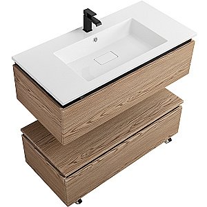 Нижняя тумба Cezares SLIDER-1000-1C-PI-RT-P дуб тангент для ванной в интернет-магазине сантехники Sanbest