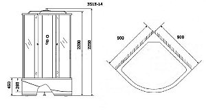 Душевая кабина Niagara CLASSIC 3518 90x90 тонированная/хром матовый купить в интернет-магазине Sanbest