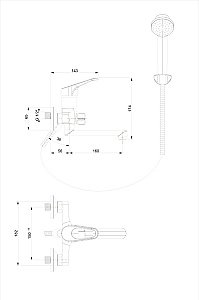 Смеситель для ванны Paini Fortis 06CR112LM хром купить в интернет-магазине сантехники Sanbest